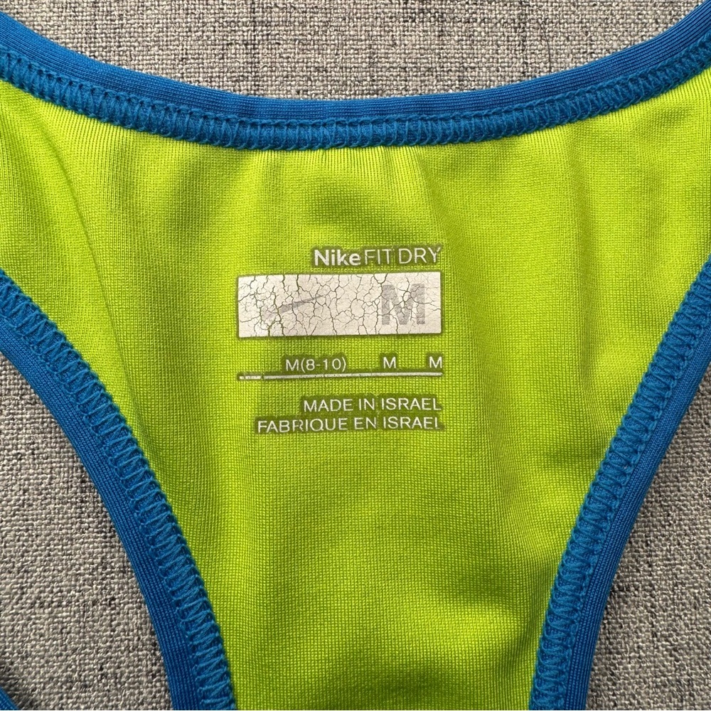 Nike Sports Bra Blue & Green Size Medium - Picture 6 of 6